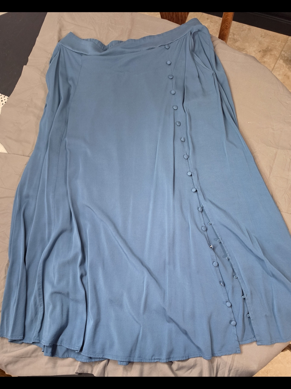 torrid Sz 0 Teal Button-Trim A-Line Maxi Skirt